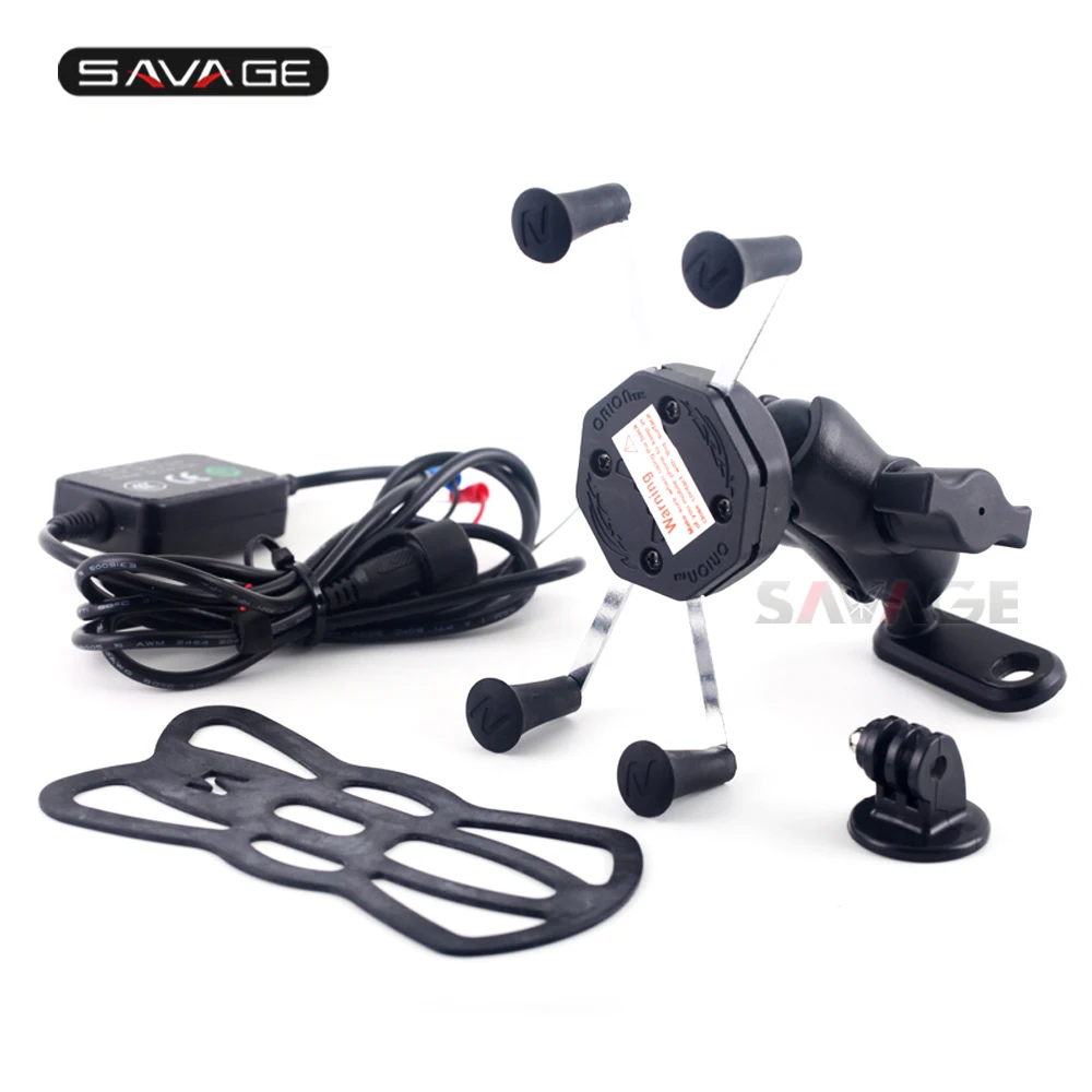 

Phone Navigation Bracket & VCR Bracket & USB Charger For KAWASAKI ER-6N 300 VERSYS X 300 650 1000 VN 650 900 W800 Motorcycle