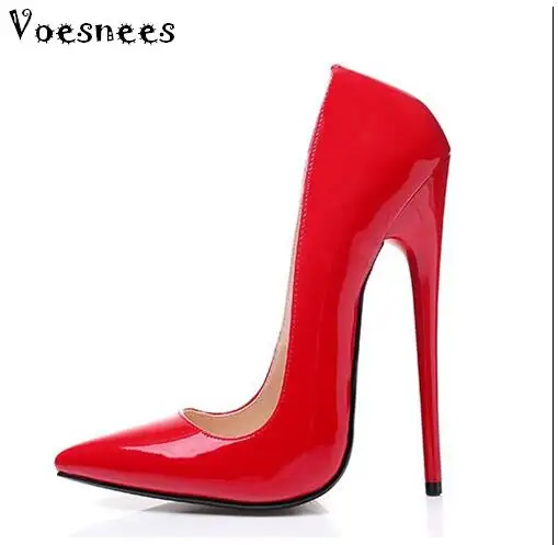 

2017 Women Sandals Pumps Sexy High-heeled 16cm Pointed Toe Shallow Mouth Wedding Shoes Nightclub Shoes Large Size 34-43 SM Shoes