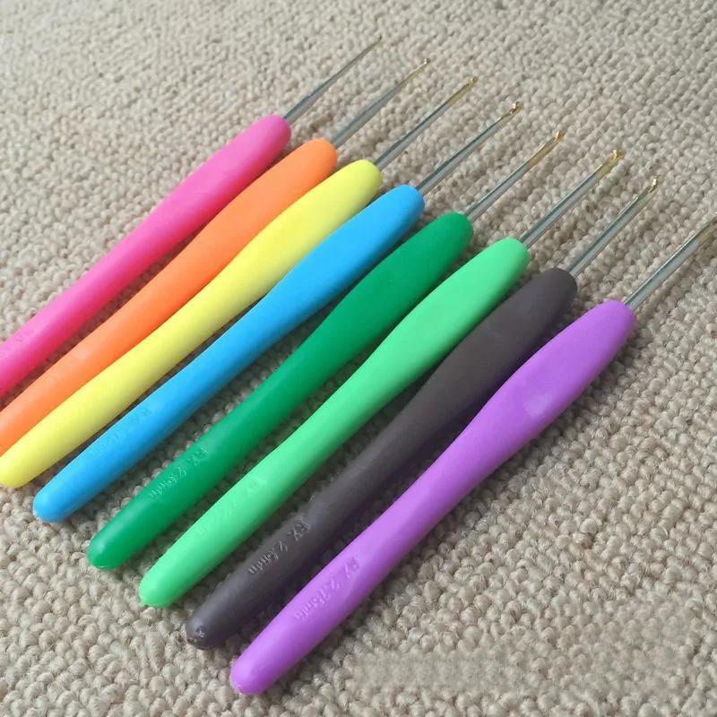 8 Pieces / Set Sewing Needle Handle Aluminum Crochet Hooks Set Weave