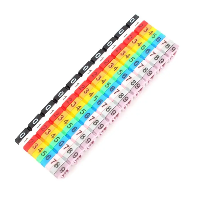 

200pcs RJ45/11/12 Color Numeric Cable Label Mark 02 2Set #264