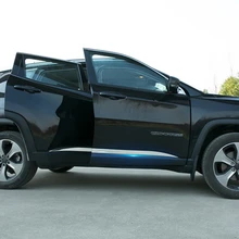 For Jeep Compass 2017 2018 Stainless Steel Side Exterior Door Body Molding Bottom Cover Trims Decoration Car Accessories 4Pcs