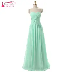 Линия Длинные Свадебные платья Простой Стиль светло зеленые платья для подружки невесты под $50 мятный зеленый милый платье DQG127