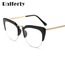 Ralferty очки прозрачные, оправа винтажные женские оправа без стекол оправа очки 0 градусов оправа для оптической близорукости oculo de grau F92108