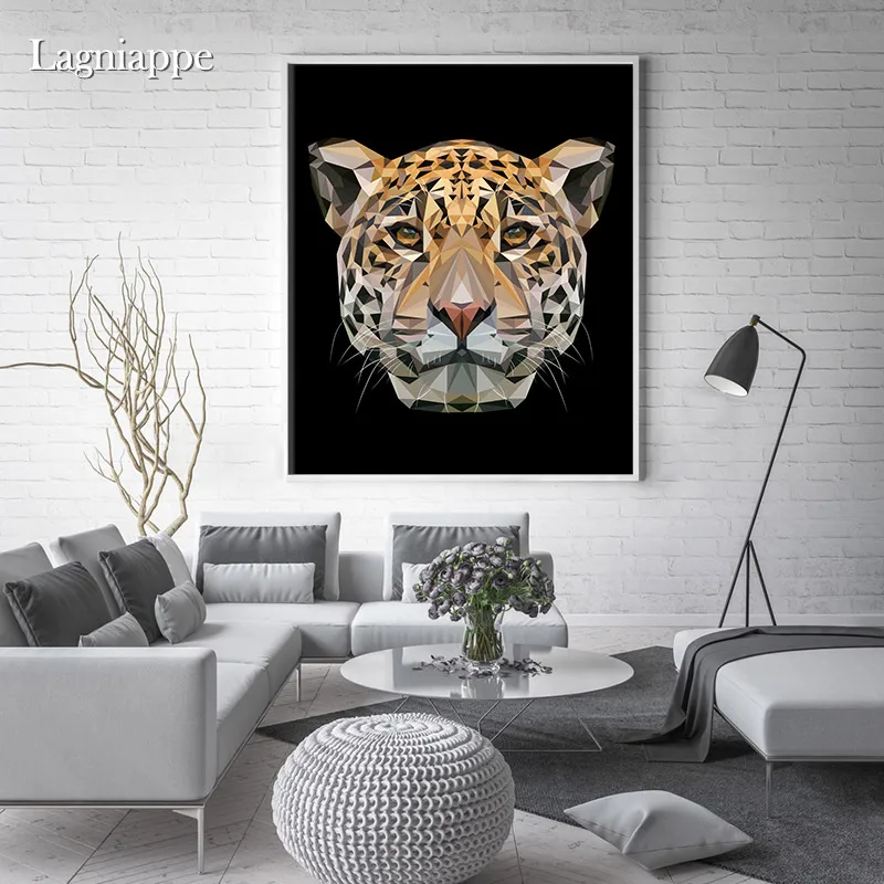 

Abstract Jaguar digital art modern animal Home living Room Bedroom Decor Print Poster Picture Painting Wall Canvas