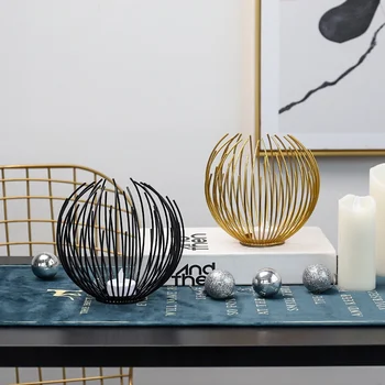 

Geometric Design Iron Wire Tealight Candle Holder Stand Romantic Decoration For Wedding Party Home decor Gift