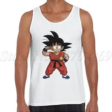 Dragon Ball Z Супер Saiyan Goku Для мужчин топы на бретельках Hipster Смешные Прохладный Сон Гоку мультфильм печатных Мужской Singlets битник жилет