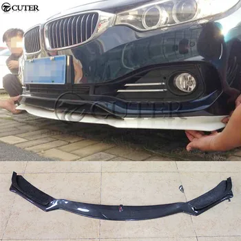 

F32 F33 F36 4 Series Carbon Fiber Car front bumper lip Spoiler for BMW F32 428i 435i standard bumper body kit 2014-UP