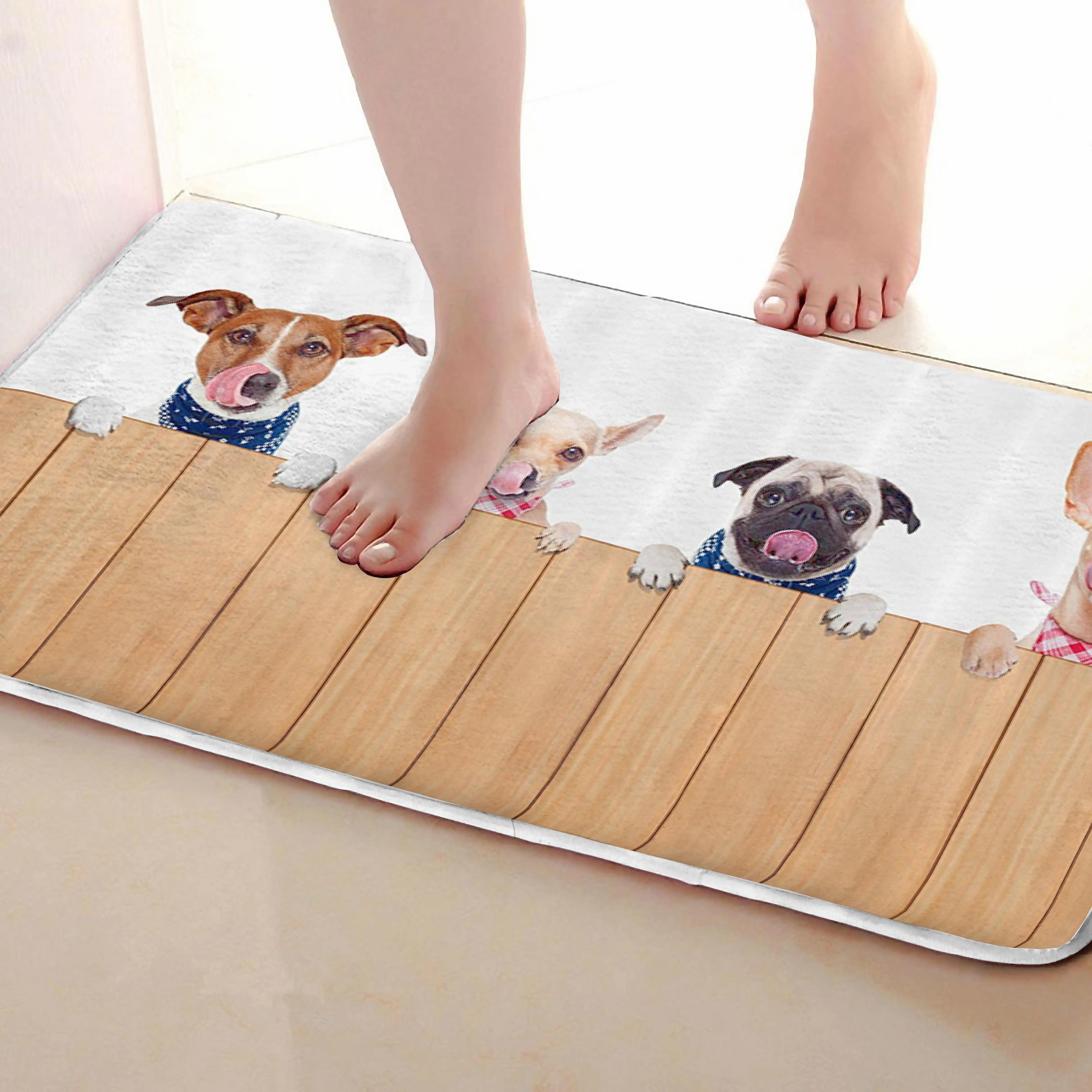 Собачий Стиль Коврик для ванной комнаты, смешной Противоскользящий коврик для ванной, занавески для душа аксессуары, соответствующие вашей душевой занавеске