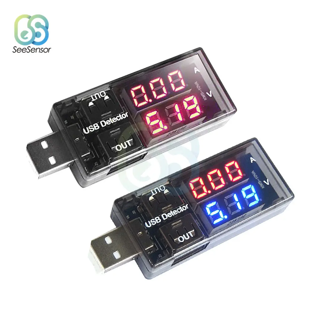 1PCS USB Charger Doctor voltmeter ammeter Amp Voltage Tester Detector L 