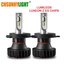 CNSUNNYLIGHT H7 светодио дный H11 H4 H1 с Lumi светодио дный s зэс чипы 9900LM 72 W/set 9005 фары автомобиля лампы 9006 H8 туман лампы фары 12 В 24 В
