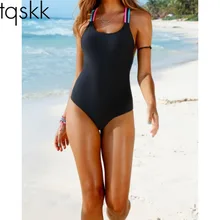 TQSKK Новое поступление сплошной цельный купальник женский ретро Купальник Летний купальный костюм Пляжная одежда боди Монокини