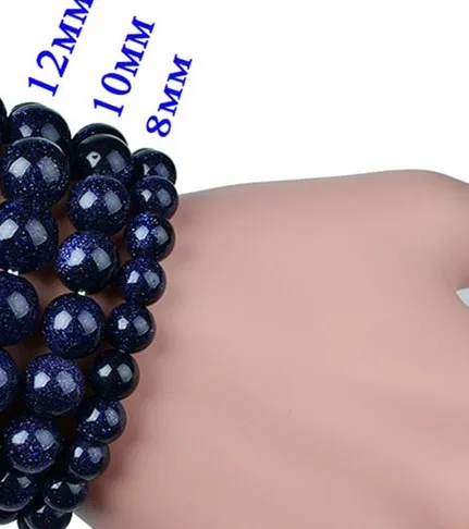 Новое поступление простой Стиль бисера Диаметр синий Песчаник Браслеты Бусины Браслеты для Для женщин Для мужчин Jewelry Интимные аксессуары