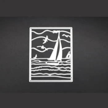 

YLCD409 Sailboat Metal Cutting Dies For Scrapbooking Stencils DIY Album Cards Decoration Embossing Folder Die Cutter Template