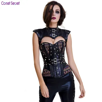 

Corset Secret 16 Plastic Boned Steampunk Over-bust Corset Women New Fashion Slimming Shapewear