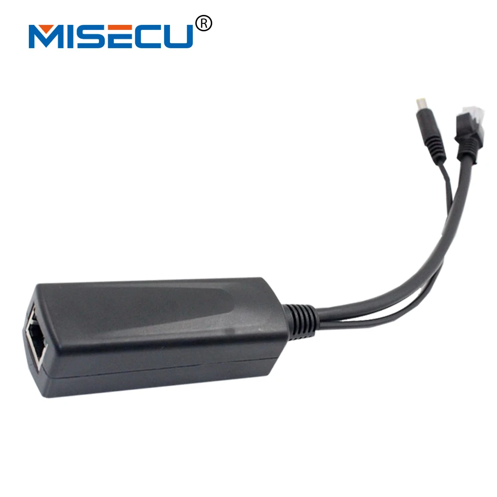 Misecu PoE Splitter Мощность Over Ethernet Splitter 10/100 Мбит/с IEEE802.3at/AF 12 В/2A 24 Вт poE Splitter для IP Камера PoE Splitter