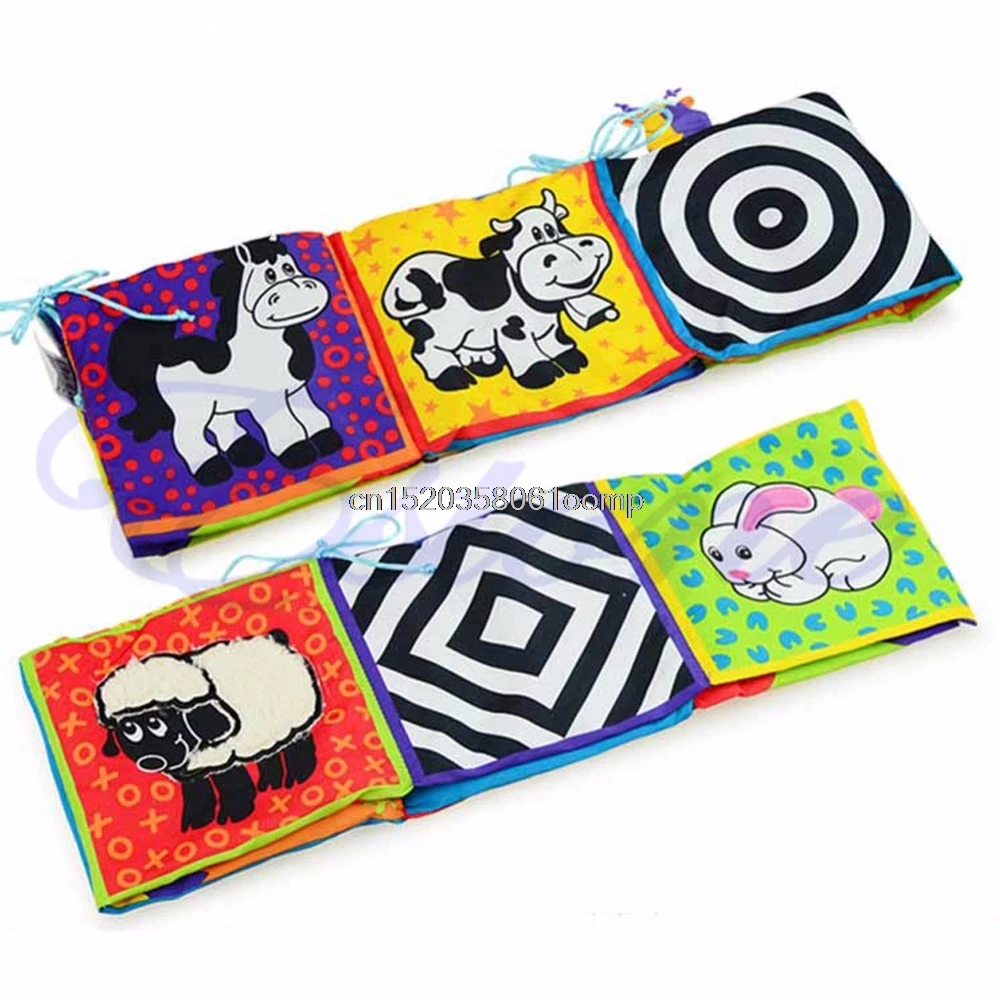 

Infant Kid Baby Development High-Contrast Puzzle Zoo Cloth Book #K4UE# Drop Ship