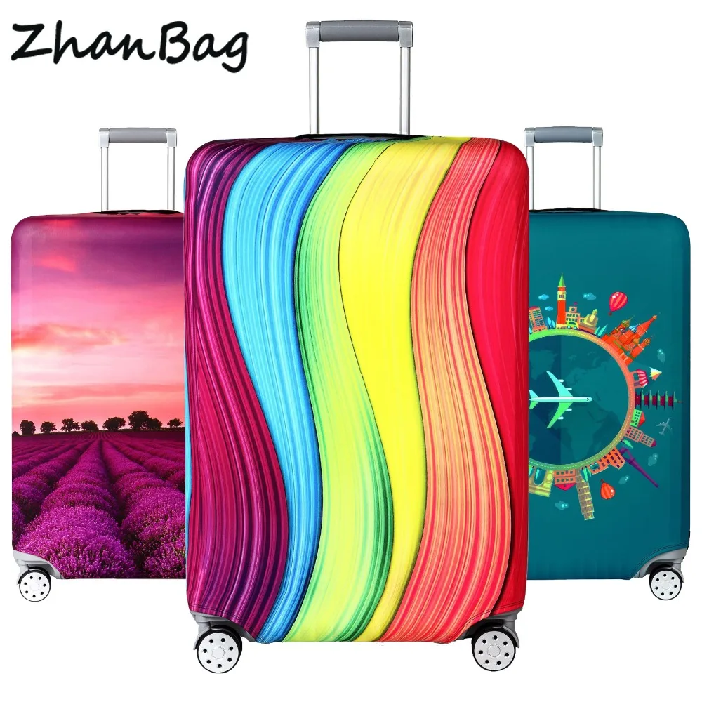 

Elastic Travel Luggage Cover Dustproof Protective Travel Suitcase Cover For 18-32 Inch Trolley Bag Case Luggage Accessories