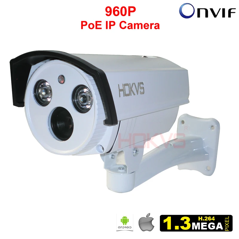Good Sales Outdoor CCTV Security PoE IP Camera Surveillance Onvif FTP 960P Water Proof Bullet 1.3MP Realtime HD Free Shipping