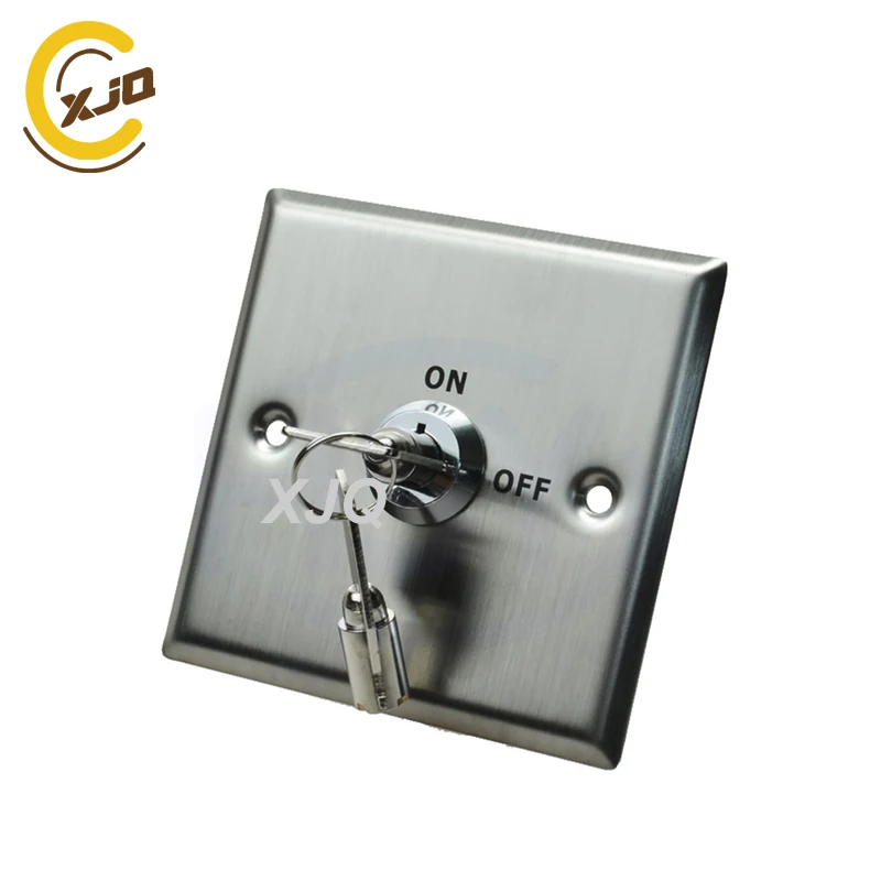 

XJQ Stainless Steel Key Switch Emergency Push Exit Button Door Release Access Controller Gate Open Lock