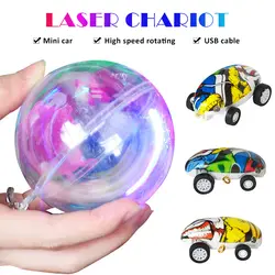 Мини Высокоскоростной трюк автомобиль декомпрессионная игрушка 360 Вращающийся лазер колесница трюк гоночные модели игрушечных