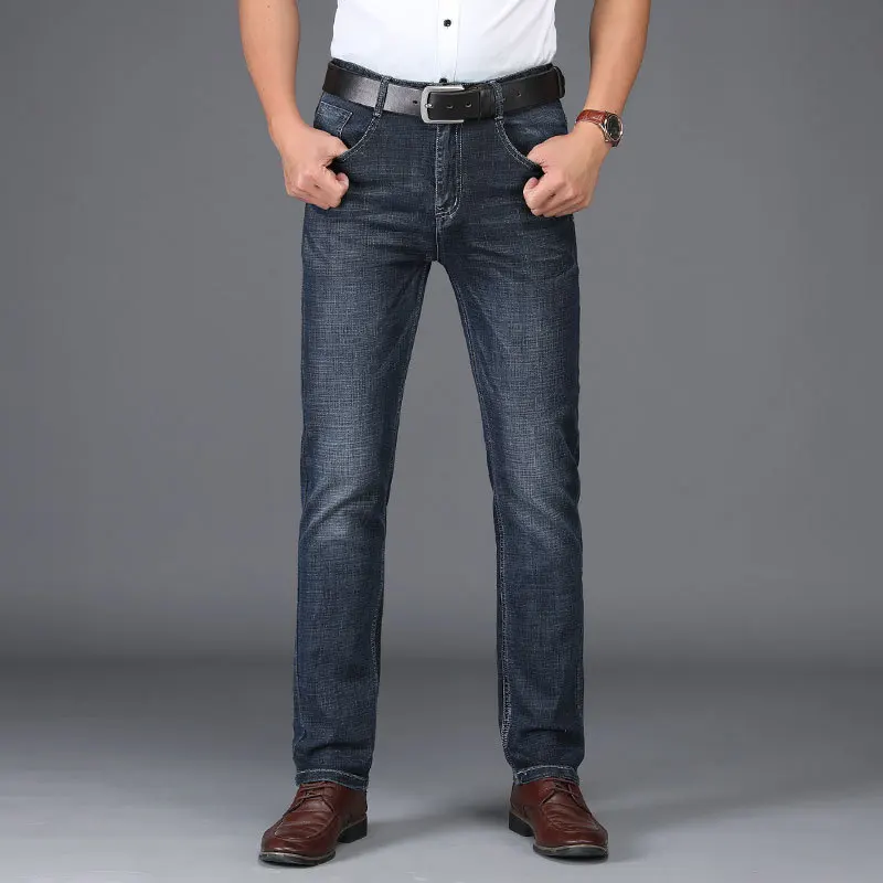 

Men's jeans Autumn new straight-barrel elastic thin-skinned business jeans YP-MST1853