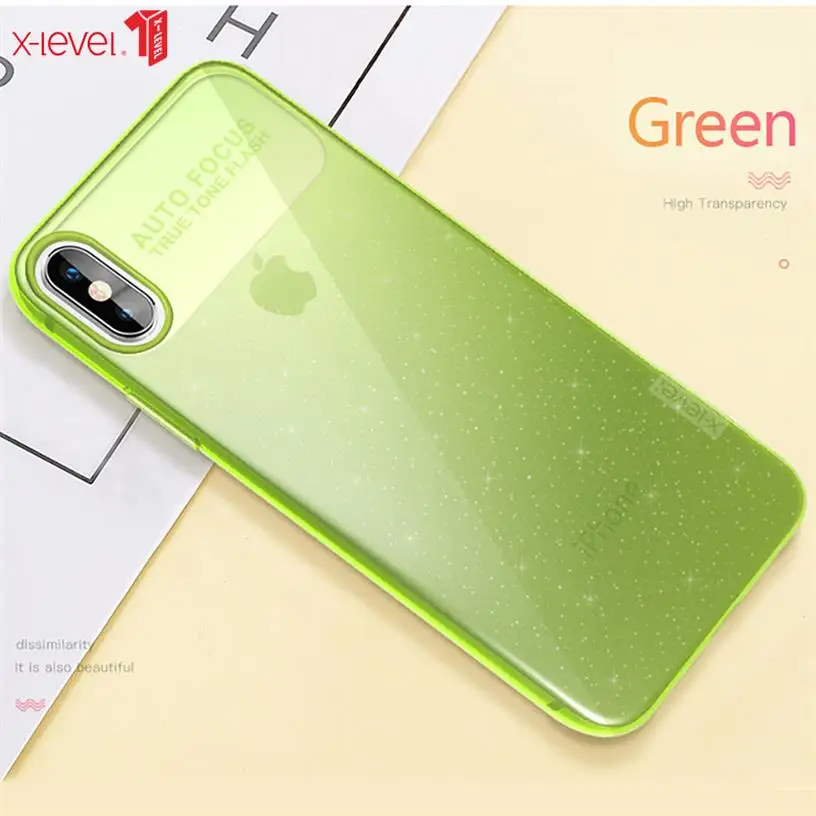 Kopen X Niveau Shiny Case Voor iPhone X XR XS Ultra Slim Licht Schokbestendig Transparant Back Cover Case Voor Apple iPhone XS Max