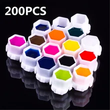 200 шт. новейший держатель с чернилами для тату, белая чернильная чашка для наконечника иглы, блок питания, Перманентный макияж, аксессуары для бровей