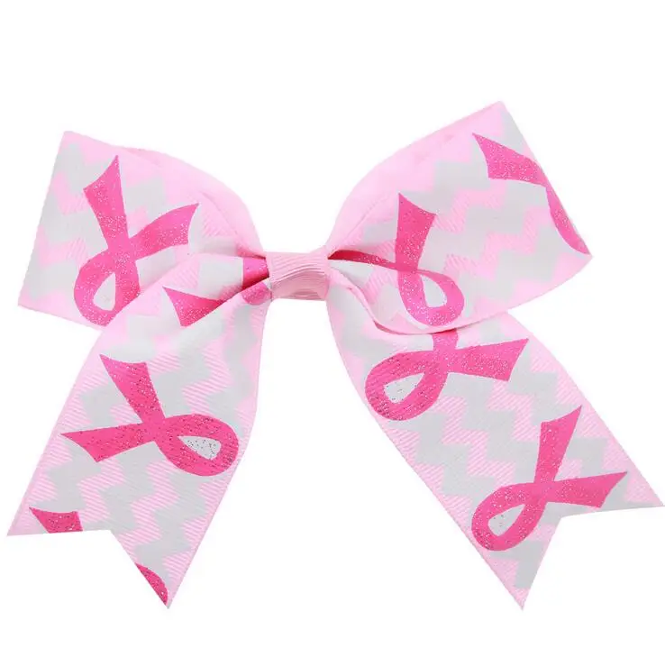 pink awareness ribbon hairbow