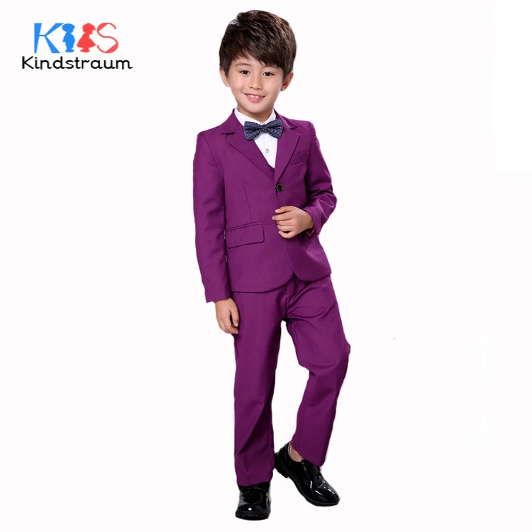 

Kindstraum Boys Gentleman Wedding Suit 3pcs Kids Solid Fashion Blazer+Vest+Pant Brand Quality Children Formal Clothing Set,MC920