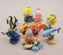 Disney achando nemo dory 4-7cm 9 pçs/set mini figura de ação, modelo de coleção anime, estatueta de brinquedos modelo para crianças