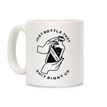 

Bottled Emotions White 11 Ounce Ceramic Coffee Mug