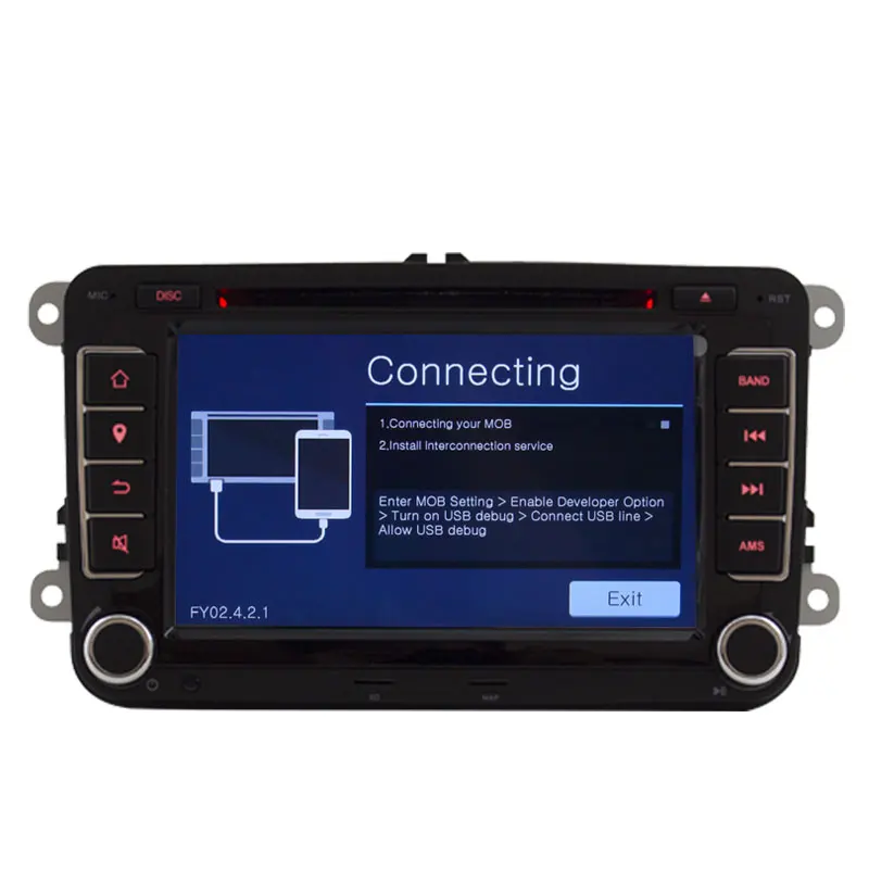 Best Cheap Car DVD Player GPS Navigation Two Din 7 Inch For Volkswagen VW Skoda POLO PASSAT B6 CC TIGUAN GOLF 5 Fabia support 1080p 2