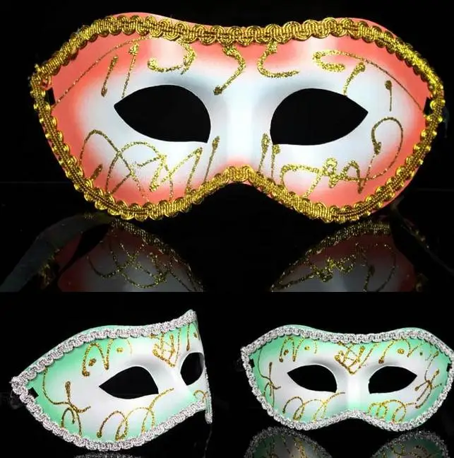 New men women painted mask halloween christmas party upper half face