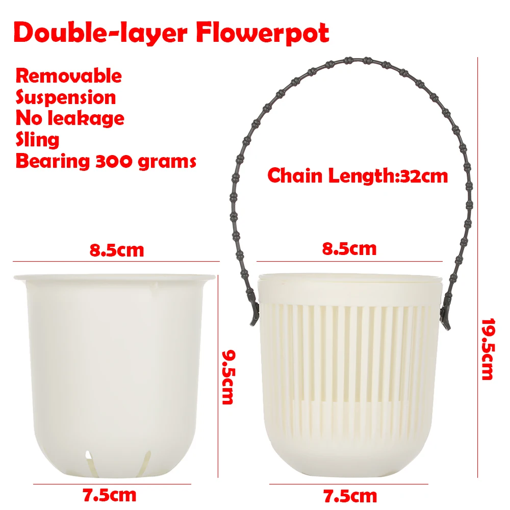 Креативный простой двухслойный пластиковый горшок Настольный орнамент висячий цветочный горшок держатель для растений корзина садовый горшок домашний декор