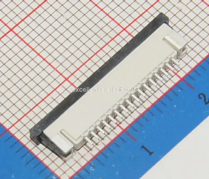 

50 Pcs FPC FFC 1mm Pitch 16 Pin Drawer Type Ribbon Flat Connector Top Contact