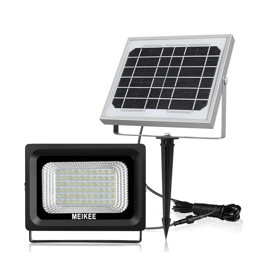 60 светодиодный Светодиодный светильник на солнечных батареях с солнечной панелью, водонепроницаемый уличный светодиодный светильник на солнечных батареях 6000 K, прожектор на солнечных батареях для сада и улицы