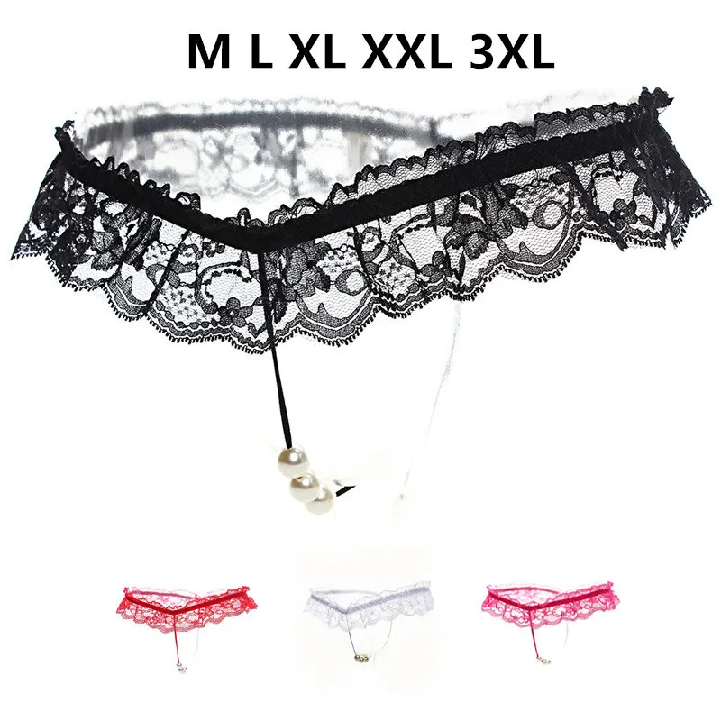 

M-3XL Sexy Women G String Underwear Lady's Thongs Lady Panties Lace Lingerie Plus Size
