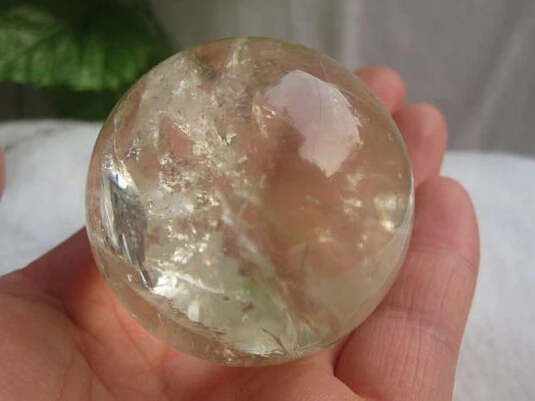 SUIRONG---515+++ Natural Clear Citrine Smoky Yellow Quartz Crystal Sphere Ball | Дом и сад