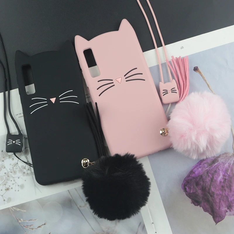 

Cute 3D Cartoon Silicon Case for Xiaomi Mi 9 SE Mi9 Cases Japan Glitter Beard Cat Lovely Ears Kitty Phone Cover