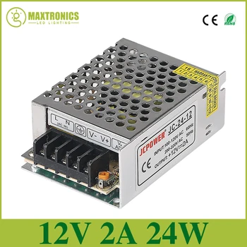 

Best quality 12V 2A 24W Switching Power Supply Driver for LED Strip AC 110-240V Input to DC 12V Free shipping