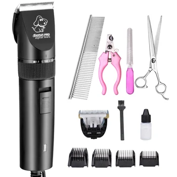 

Professional Dog hair trimmer Electric Pet Cat Hair Clipper Grooming Shaver Set Pets Haircut Machine + Spare Head 110-240V AC