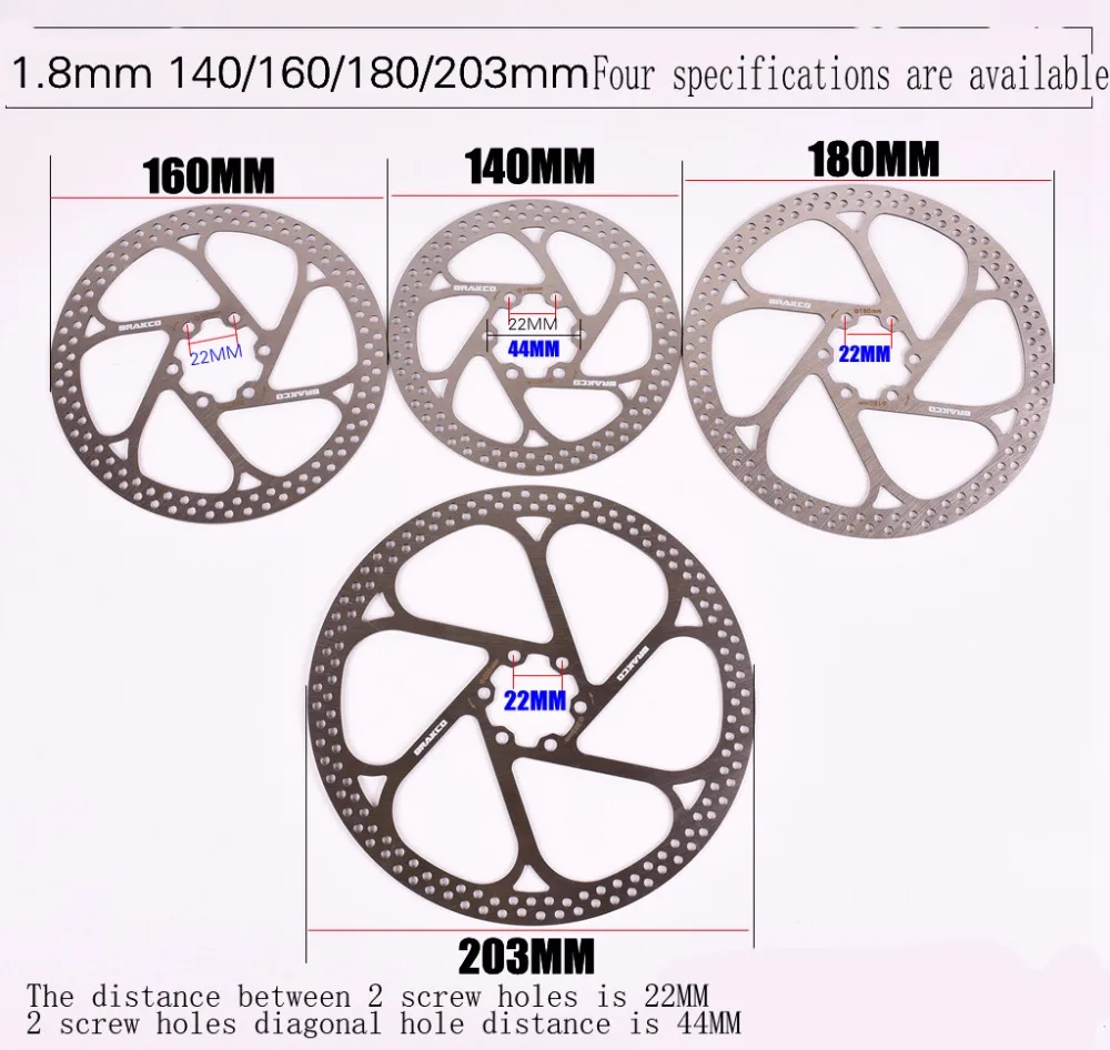 Велосипедные дисковые тормоза MTB DH тормозные плавающие роторы 160 мм/180 мм/203 мм