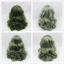 Blyth кукла ледяные дни Фортуны RG кожа головы сетка для парика смешанные зеленые волосы для DIY пользовательские куклы