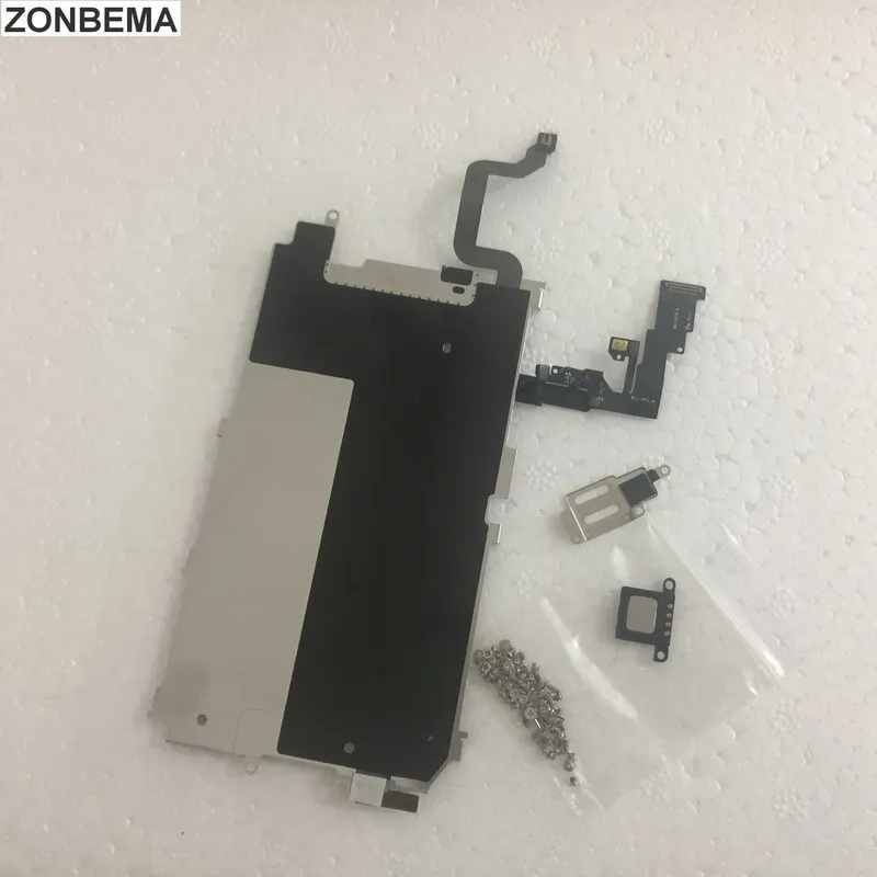 

ZONBEMA Original TEST Full Set Repair Parts For iPhone 6 LCD Display Metal Bracket Front Camera Ear Speaker+Plate+screw set