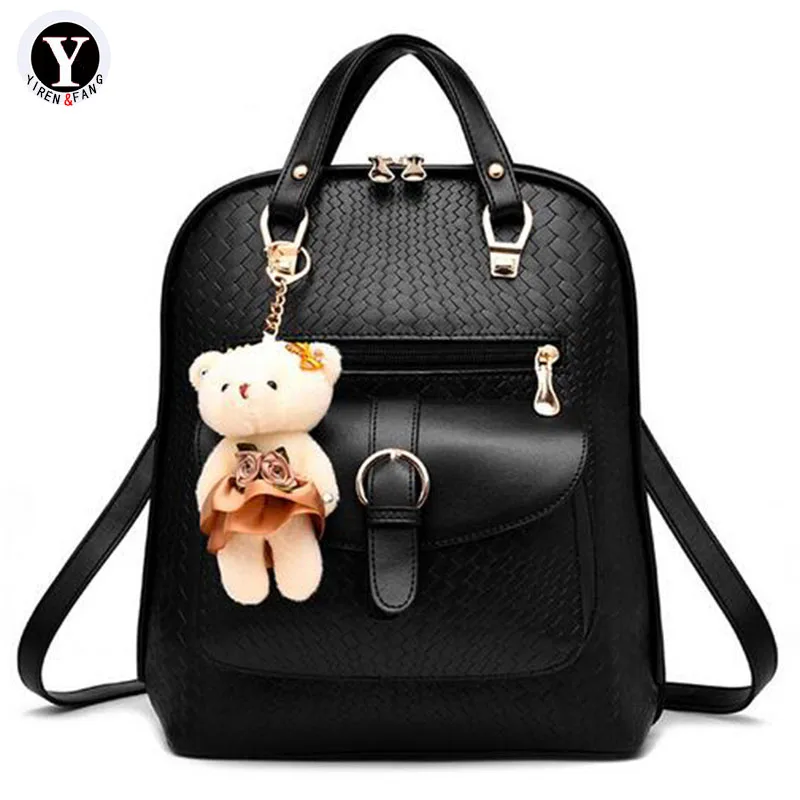 

Yirenfang Women Backpack 2017 Famous Brand School Bags For Teenagers Girls Leather Travel Backpack Travel Printing Women Bag