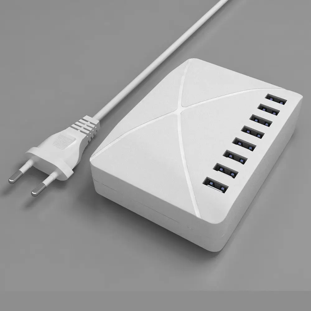 Универсальный 8 Порты и разъёмы Smart USB адаптер для настенной розетки США/ЕС штекер 5 V/2.1A зарядное устройство с адаптером для iPhone samsung huawei мобильного телефона