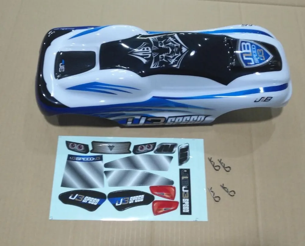 JLB RACING J3 скорость запчасти 1:10 RC бесщеточный Truggy EC1006 оболочки тела-белый RC части автомобиля