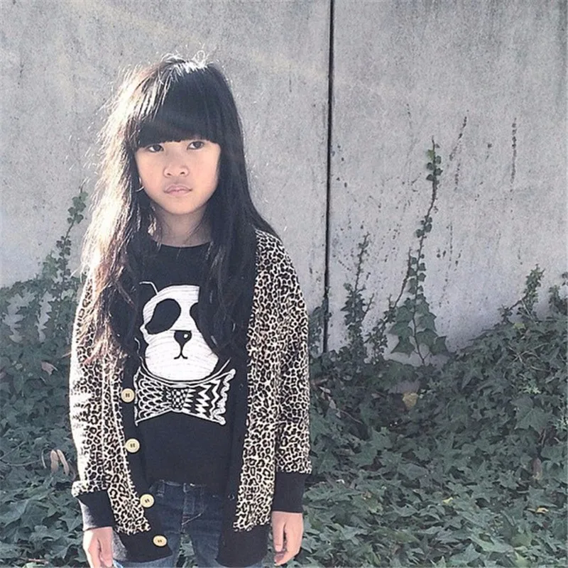 For Boys Girls Sweater T-Shirts Clothes Autumn Winter New Panda Bear Printing Tops Kids Sweatershirt Tees Clothing Full Sleeve 04
