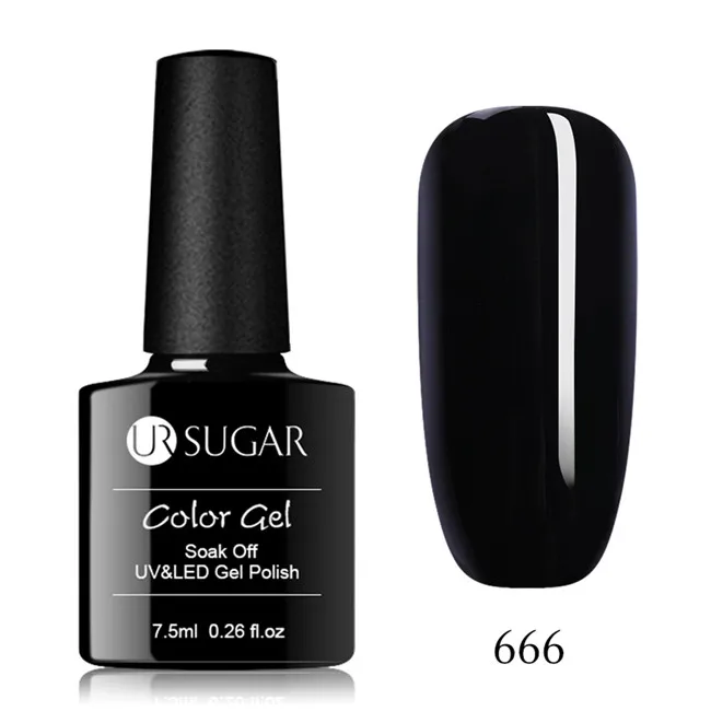 UR SUGAR Гель-лак для ногтей 7,5 мл Гибридный лак Полупостоянный серый серия личная гигиена маникюр Дизайн ногтей основа верхнее пальто праймер - Цвет: 666