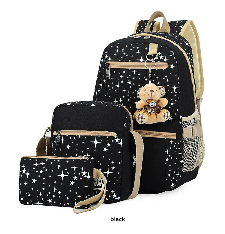 Детские школьные сумки, рюкзак с принтом медведя, детские школьные сумки для девочек, милые рюкзаки для подростков, mochila infantil